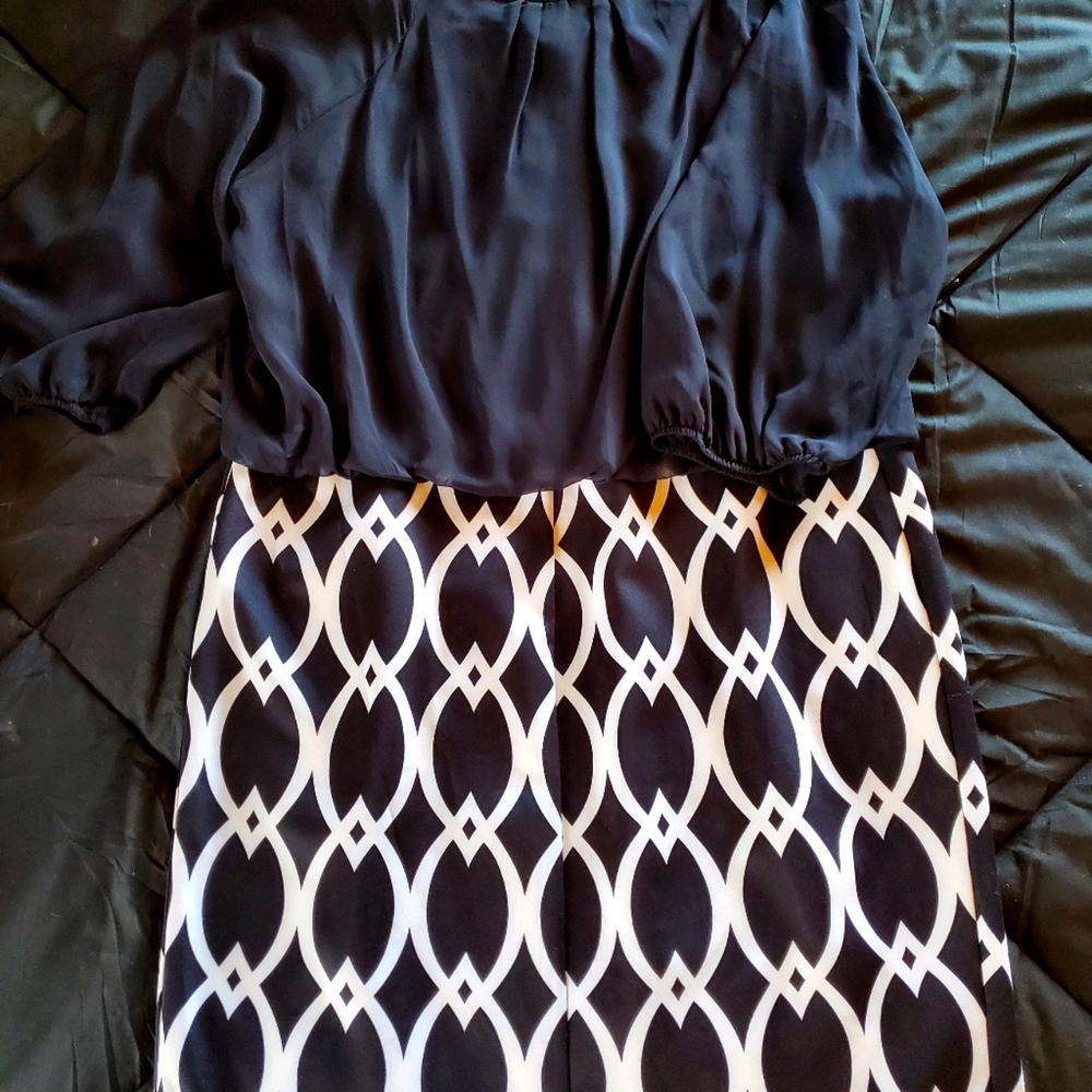 Beautiful black and white design dress